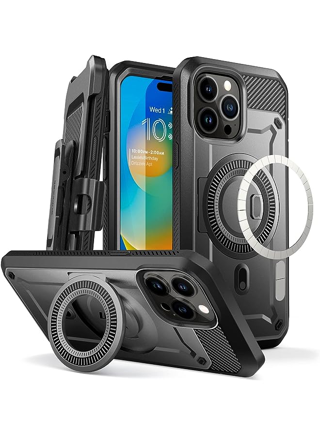 SupCase Unicorn Beetle Pro Mag Case for iPhone 14 Pro Max 6.7", Compatible with MagSafe Full Body Rugged Case with Built-in Screen Protector & Kickstand & Belt-Clip - Image 1
