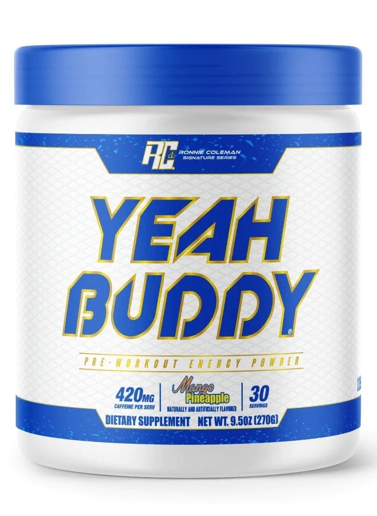 RONNIE COLEMAN Yeah Buddy Pre-Workout Mango Pineapple 30 Servings 270gm  - Image 1