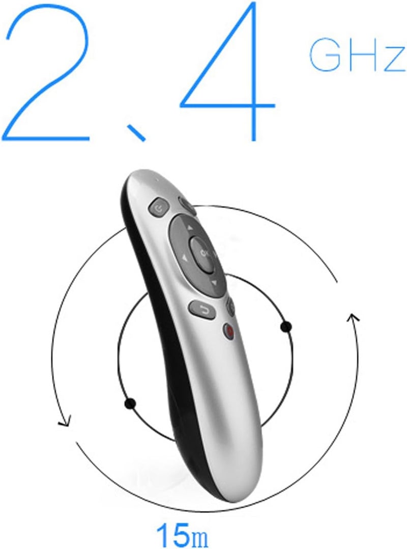 Zopsc Wireless Presentation Clicker, 2.4GHz Remote Presenter with Gyroscope, 15M Range, Ergonomic, for Business Teaching Speech - Image 2