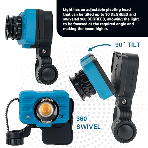 Master Airbrush Master Elite Rechargeable Spray Gun Mount Color Match Light, 500 Lumen LED, CRI 95+ - Replicates Natural Sunlight, Illuminates Paint Surface Sprayed, Ensures Even Coverage - Automotive Repair Coating - Image 4