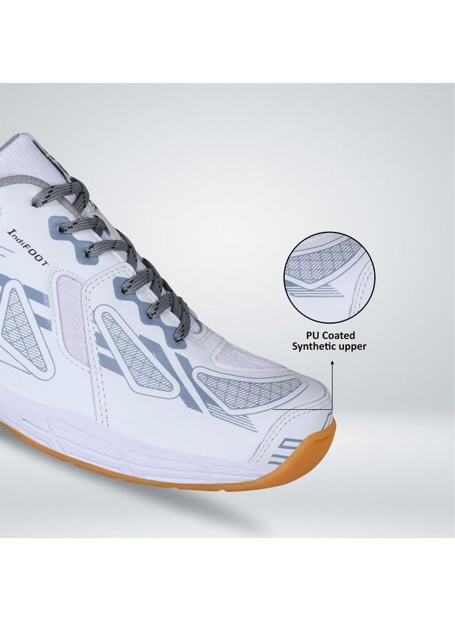 Nivia Nivia Appeal 3.0 Badminton Shoes | Your Secret Weapon for Court Domination | Stylish, Supportive, and Built to Win | Non-Marking Badminton Sports Shoes | (White/Grey) | Size UK07 - Image 3