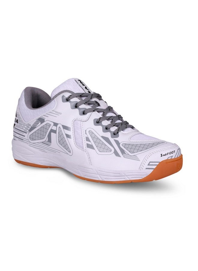 Nivia Nivia Appeal 3.0 Badminton Shoes | Your Secret Weapon for Court Domination | Stylish, Supportive, and Built to Win | Non-Marking Badminton Sports Shoes | (White/Grey) | Size UK07 - Image 4