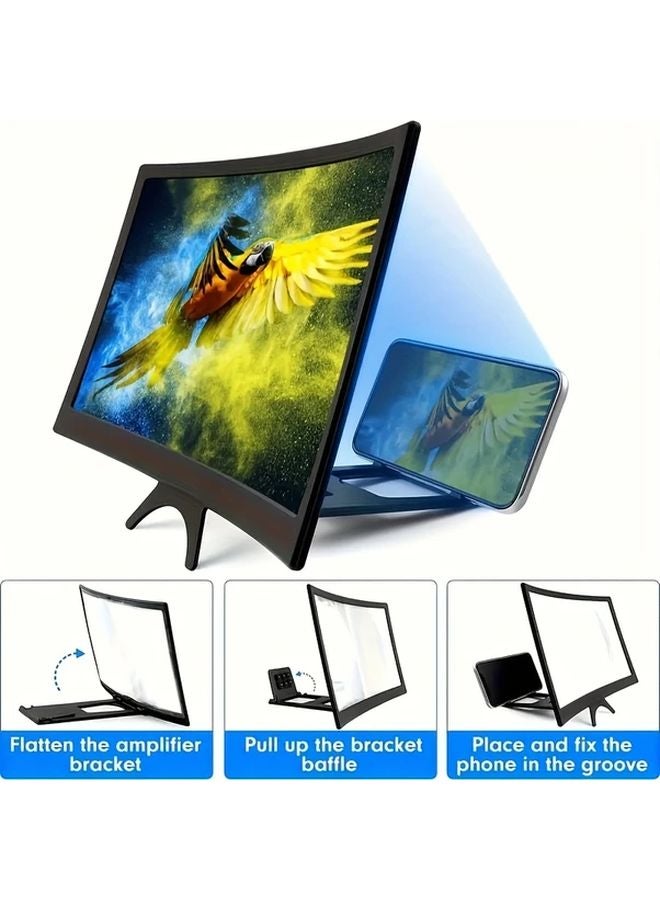 حامل الهاتف ذو الشاشة المنحنية السوداء قابل للتعديل ضد الإشعاع تصميم مريح - Image 4