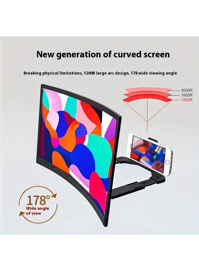 حامل الهاتف ذو الشاشة المنحنية السوداء قابل للتعديل ضد الإشعاع تصميم مريح - Image 1