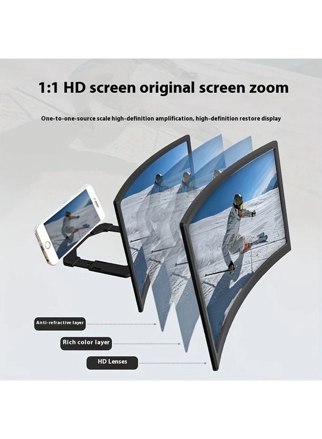 حامل الهاتف ذو الشاشة المنحنية السوداء قابل للتعديل ضد الإشعاع تصميم مريح - Image 2