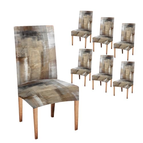 CAPSCEOLL Fundas para Sillas De Comedor 6 Chair Seat Covers Removable Washable Parson Chair Covers for Dining Room Living Room Kitchen - Image 1
