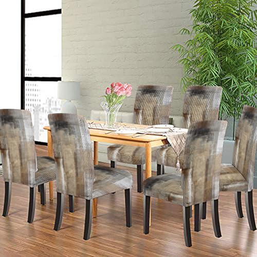 CAPSCEOLL Fundas para Sillas De Comedor 6 Chair Seat Covers Removable Washable Parson Chair Covers for Dining Room Living Room Kitchen - Image 4