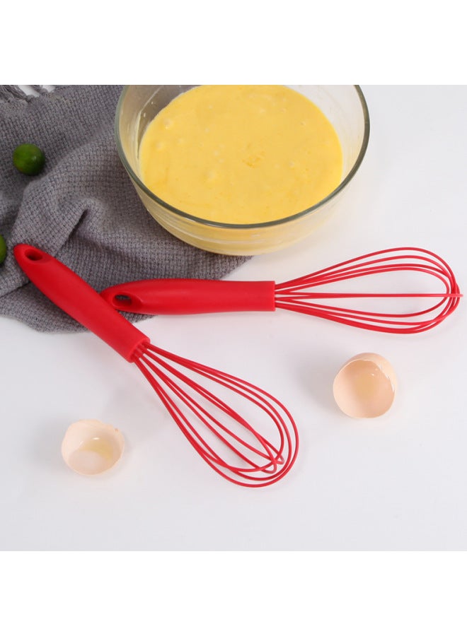 Silicone Egg Beater Manual Mixer Baking Creative Style Plastic Handle Egg Beater Kitchen Utensils/manual-Color:12 Inch Black - Image 4