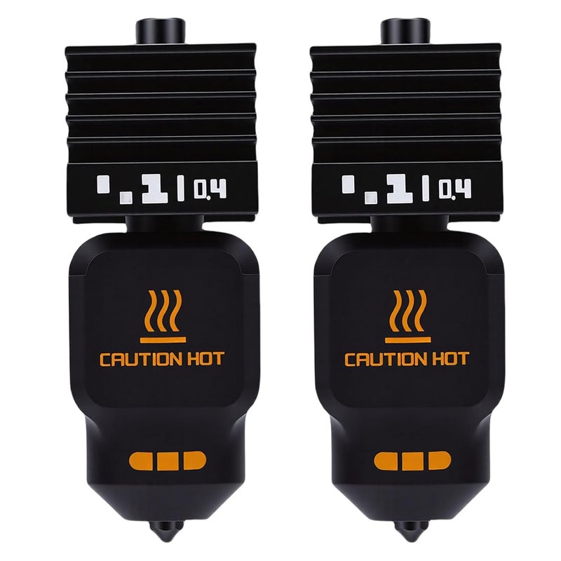 Hotend Kit, 2 x 0.4 mm Hardened Steel Nozzles with Heat Break Fully Metal for H2D H2S A1 A1 Mini 3D Printers - Image 1