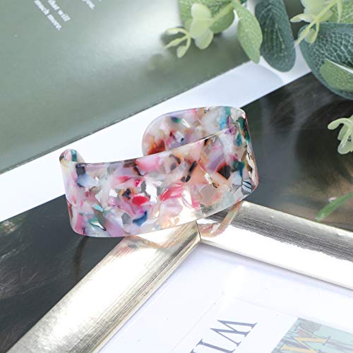 ORAZIO Floral Acrylic Jewelry Set for Women Statement Boho Resin Earrings Necklace Bracelet - Image 4