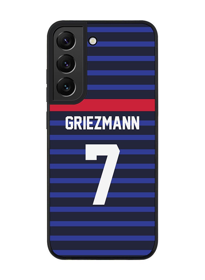 Stylizedd Rugged Black edge case for Samsung Galaxy S21 FE 5G Slim fit Soft Case Flexible Rubber Edges Anti Drop TPU Gel Thin Cover - Football Team - France Player Name - Griezmann - Image 1