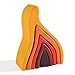 MERRYHEART Wooden Rainbow Stacking Toy Fire Elements Wooden Stacker Various Shapes Nesting Stacking Blocks Waldorf Montessori OpenEnded Education Toy for KidsToddlers - Image 2