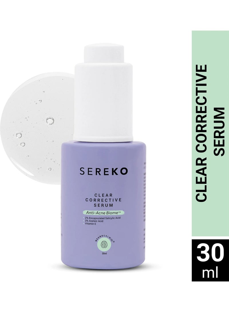 Sereko Clear Corrective Serum with 2% Encapsulated Salicylic Acid BHA & 3% Azelaic Acid | Active Acne | Reducing Sebum Production | Pigmentation & Dark Spots for Oily | Acne-Prone Skin 30ml - (Pack 2) - Image 2