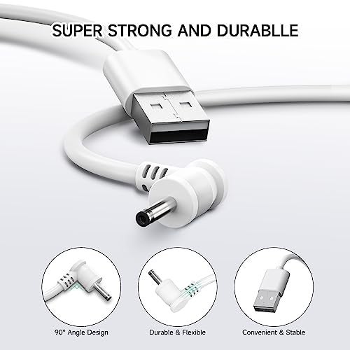 OLAIKE (2 Pack 8m/26ft Charge Cable for Ring Stick Up Cam Battery/Plug-in & Ring Spotlight Cam Battery, Weatherproof Power Adapter Keep Charge Your Camera (No Camera), White - Image 4