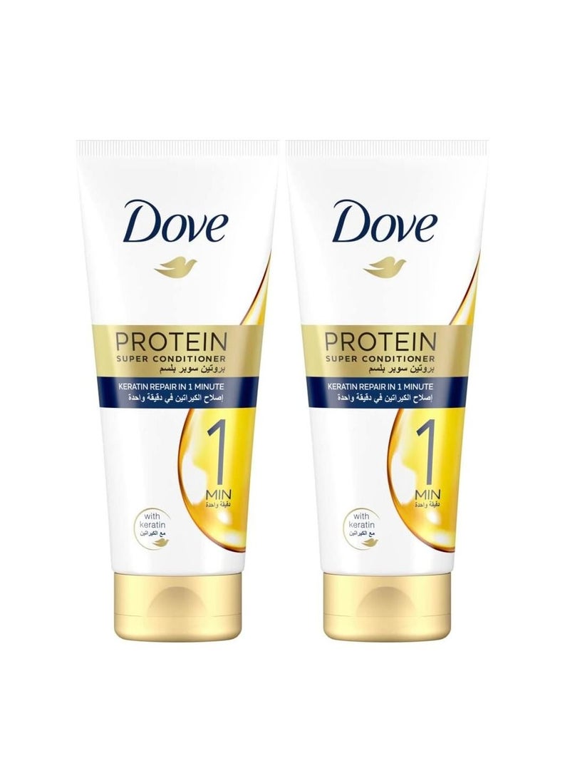 دوف بروتين سوبر بلسم الكيراتين إصلاح في 1 دقيقة فقط حزمة 180 مل من 2