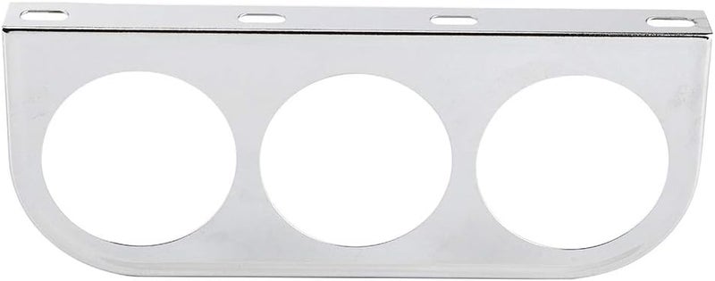 GLOGLOW Nan 2in Gauge Holder, Iron 3 Hole Gauge Mount for Auto Truck Boat 52mm Universal Panel Car Modificationupgradingperformance (Silver) - Image 1
