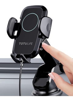 Totulife PURE Series Wireless Car Phone Holder 15W - Black  - Image 2
