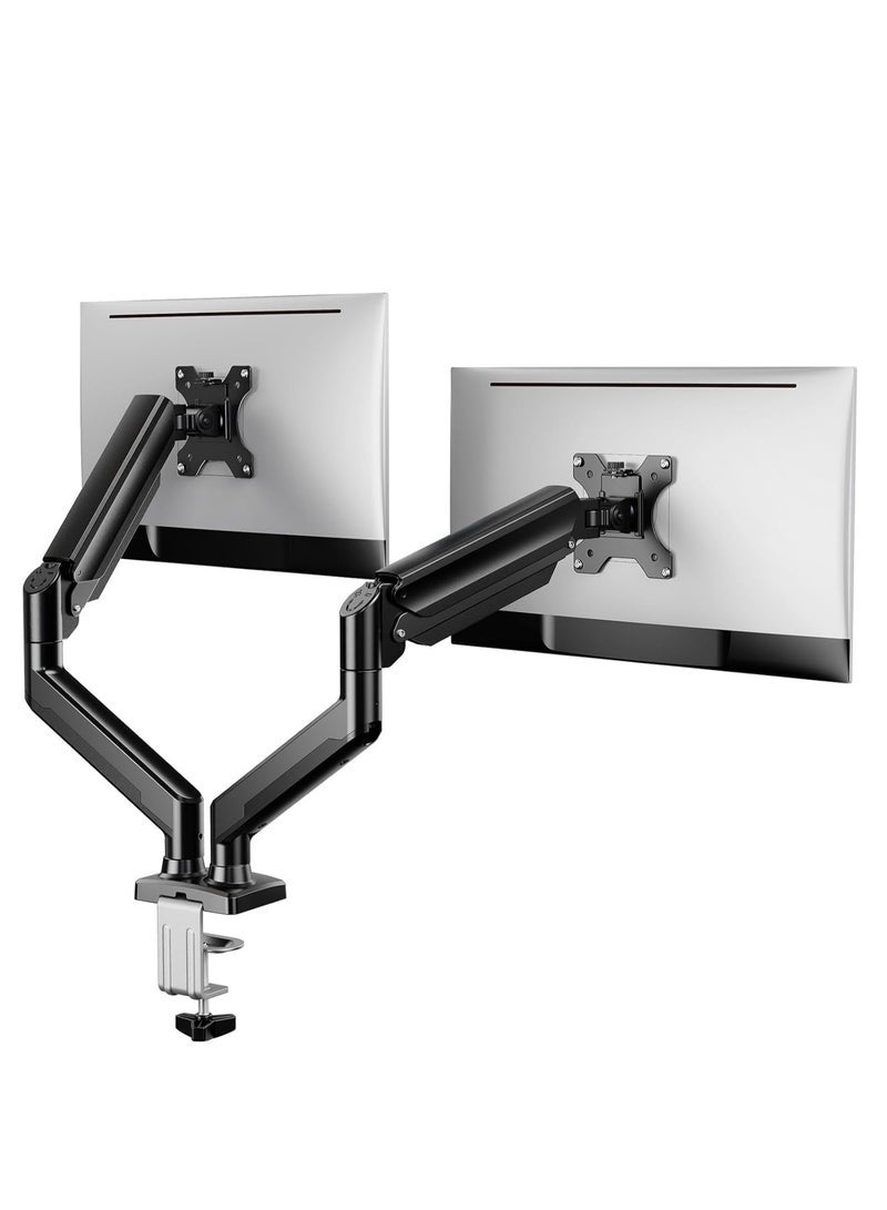 Gravity Dual Monitor Stand up to 32 Inches ‚Äì Adjustable Dual Monitor Mount, Sturdy Steel VESA Monitor Stand with Max Load of 22lbs per Arm, Compatible with VESA 75x75/100x100mm ‚Äì Ergonomic and Durable Solution for Home & Office - Image 1