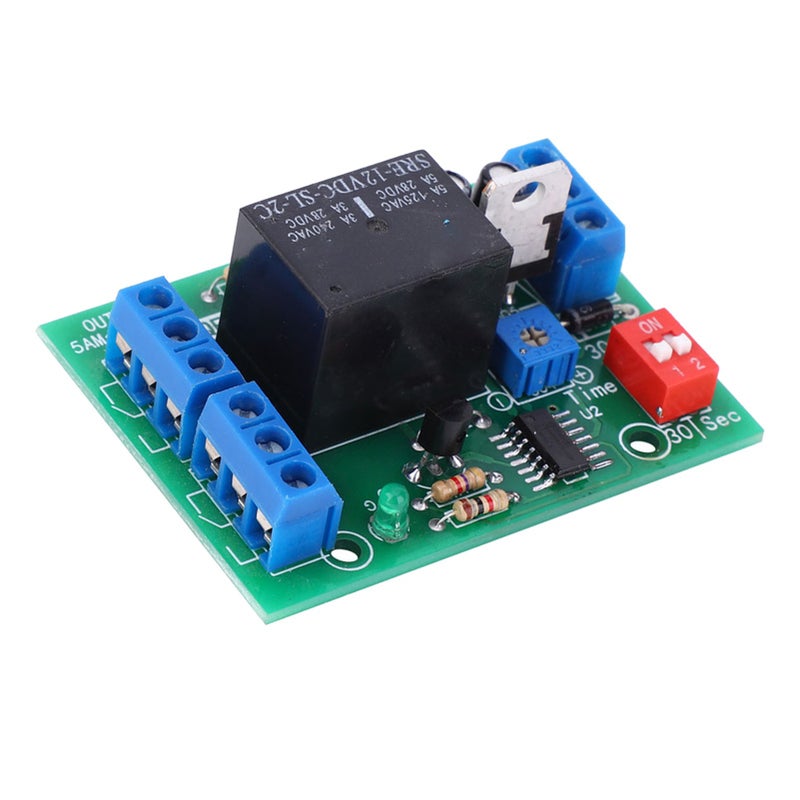 10-16V Delay Off Time Relay Module Timer Switch DPDT 2 Channel Output - Image 1