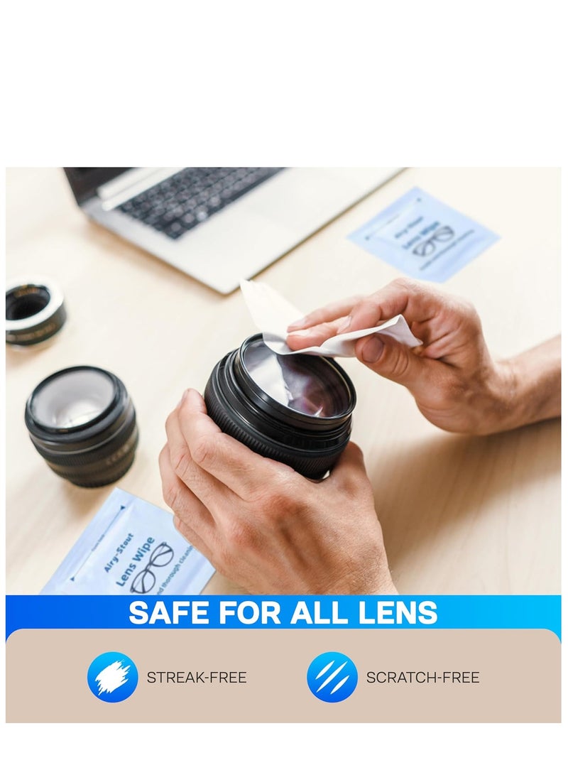 Lens Cleaning Wipes – Pre-Moistened, Streak-Free, Individually Wrapped for Glasses, Sunglasses, Camera Lenses, Binoculars & Goggles – Portable & Easy to Use - Image 3