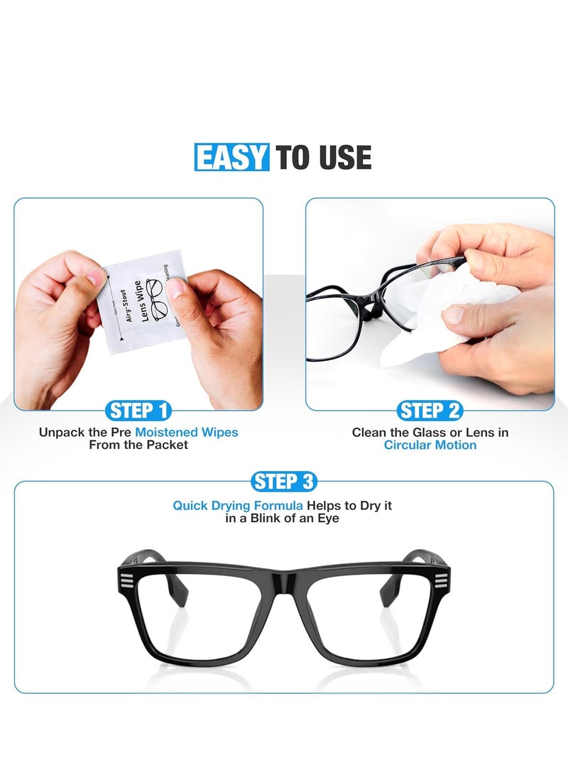 Lens Cleaning Wipes – Pre-Moistened, Streak-Free, Individually Wrapped for Glasses, Sunglasses, Camera Lenses, Binoculars & Goggles – Portable & Easy to Use - Image 4