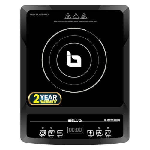 IBELL SLIM50 Induction Cooktop, 2000W, BIS Certified, LED Display, 2 Yr Warranty, Auto Shut-Off, Over Heat Protection (Black) - Image 1