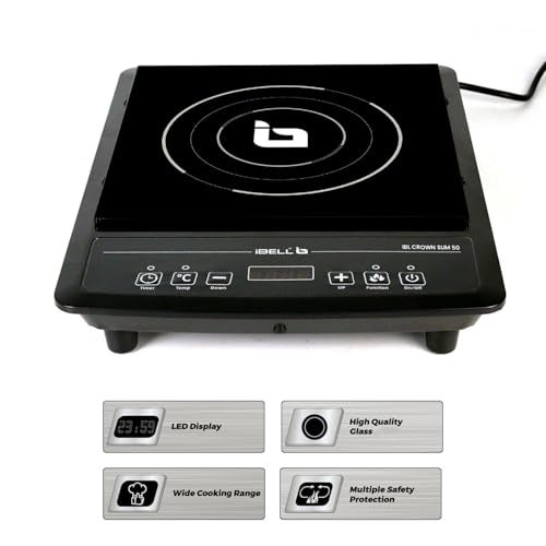 IBELL SLIM50 Induction Cooktop, 2000W, BIS Certified, LED Display, 2 Yr Warranty, Auto Shut-Off, Over Heat Protection (Black) - Image 3