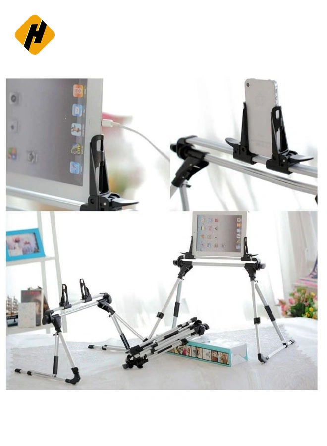HuHa Tablet Holder, 360 Adjustable Phone/Tablet Stand with Steel Arm, Lazy Mount Tablet Clamp for All 4"-10.5" Phones, Tablet, Switch, for Gaming, Watching Video  - Image 5