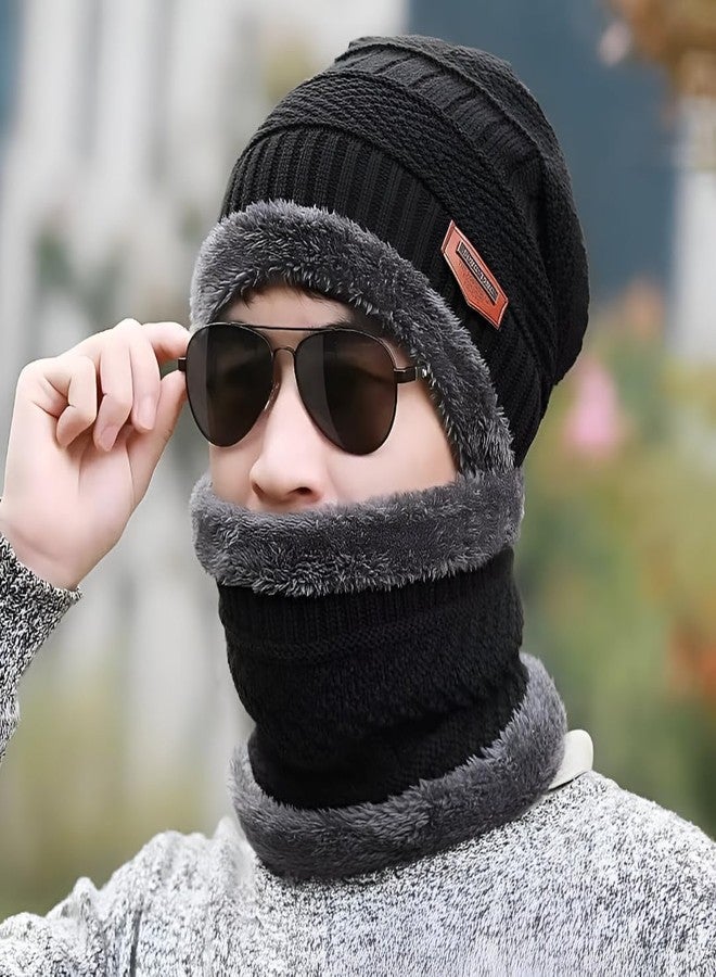 WILDSTICH Winter Cap & Muffler for Men & Women | Soft Knitted Beanie Cap Soft, Lightweight & Warm | Warm Woollen Beanie Hat for Men & Women | (in, Alpha, Free Size, Multicolour) - Image 3