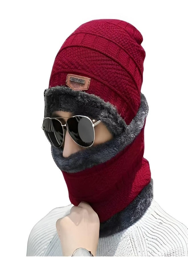 WILDSTICH Winter Cap & Muffler for Men & Women | Soft Knitted Beanie Cap Soft, Lightweight & Warm | Warm Woollen Beanie Hat for Men & Women | (in, Alpha, Free Size, Multicolour) - Image 1