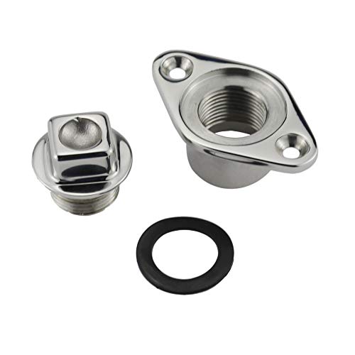 NRC&XRC Stainless Steel 316 Marine Grade Boat FIT 1-1/4IN Hole Garboard Drain Plug W/Screws & O Ring - Image 3