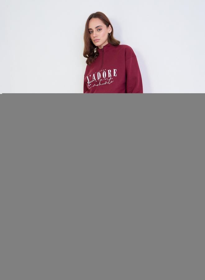 Styli Regular Fit Longline Sweatshirt and Cuffed Joggers Co-Ords - Image 1