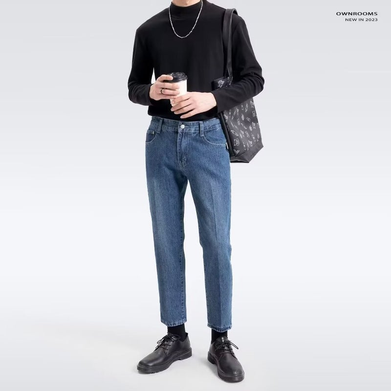 Unisex Classic Denim Jeans Loose Fit Daily Outdoor Wear - Image 3