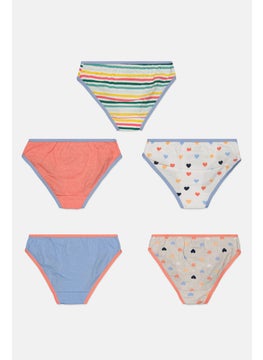 Levi's Kids Girl 5 Pack Allover Print Underwear, White  - Image 2