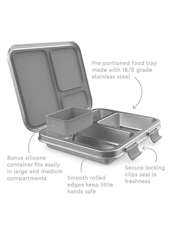 Bentgo Kids Stainless Steel Lunch Box -  Silver  - Image 2