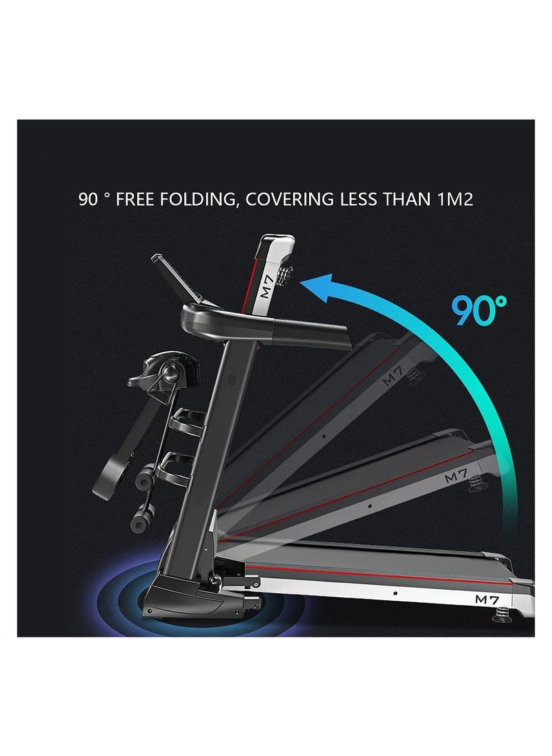 Cool Baby Style Home Electric Treadmill Indoor Sports Fitness Treadmill Single Function Treadmill Titness Equipment with IPad Holder Black  - Image 4