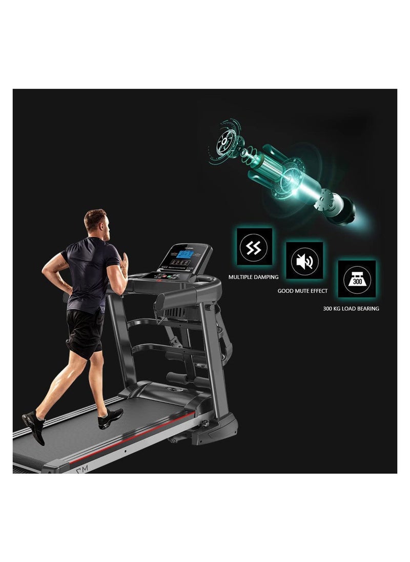 Cool Baby Style Home Electric Treadmill Indoor Sports Fitness Treadmill Single Function Treadmill Titness Equipment with IPad Holder Black  - Image 3