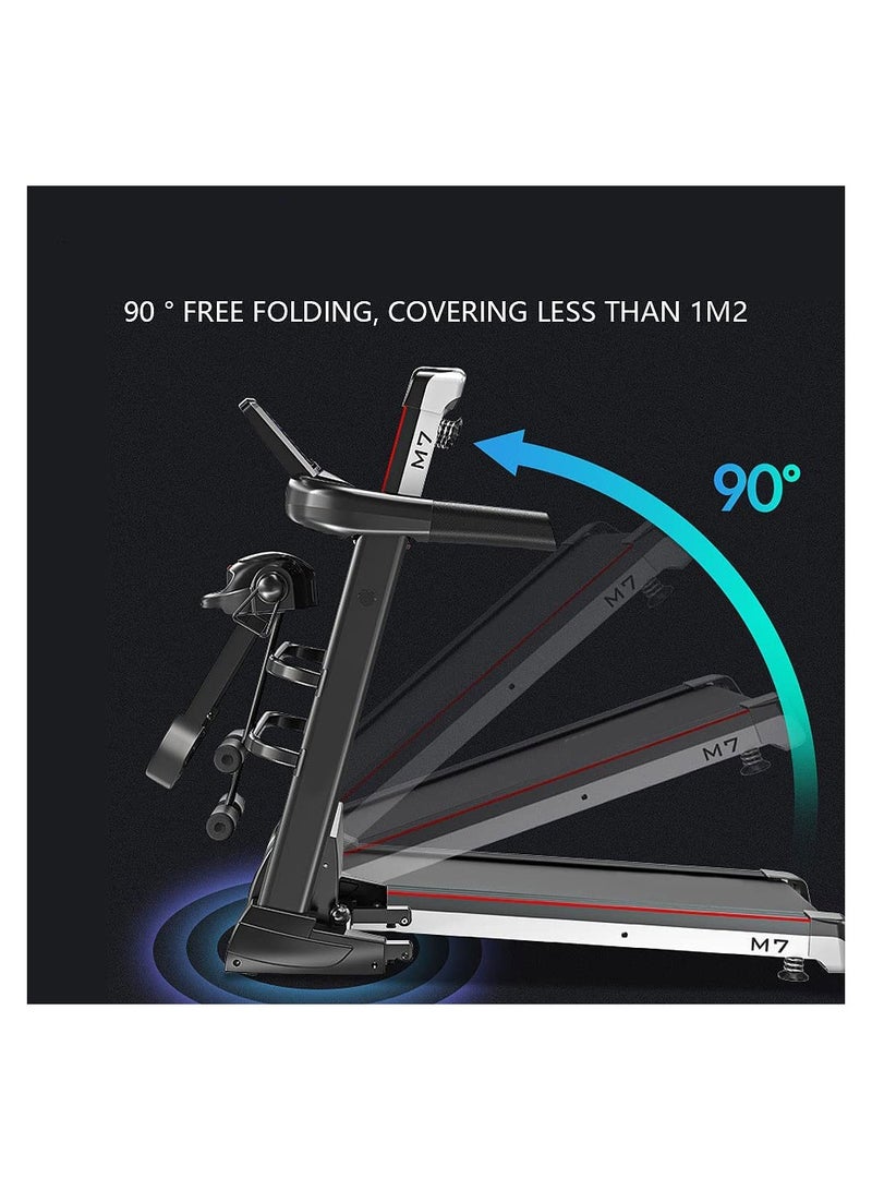 Cool Baby Style Home Electric Treadmill, 2.5HP Silent Motor, Foldable Indoor Running Machine with 7-Layer Shock Absorption Belt, LCD Display, 12 Programs, Portable Fitness Equipment with iPad Stand – Black - Image 5