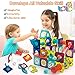 LUKAT Magnetic Tiles125 Piece Pipe Magnetic Blocks for Toddlers 3D Clear Magnets Toys STEM Toy Children Magnetic Tiles Building Set for Kids Boys Girls Age 3 4 5 6 Year Old 3 - Image 3