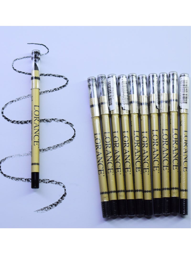 LORANCE 11 Pieces Super Longwear Eye Liner Night Black - Image 1