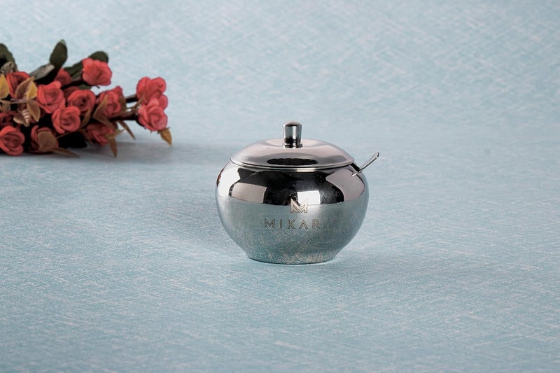 MIKARA Stainless Steel Apple Shape GHEEPOT Plain ghee Pot 200 ml - Image 5