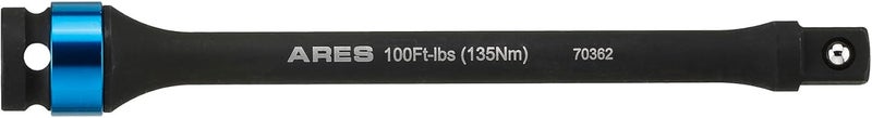 ARES 70362-100 Foot/Pound Torque Limiting Extension Bar - Chrome Moly 1/2-Inch Drive 8-Inch Long Impact Grade Bar - Flex Action Prevents Over-Tightening - Color Coded for Easy Identification - Image 1