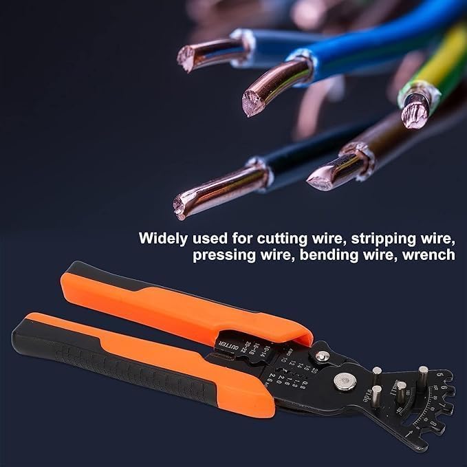 Stadash 5 in 1 Wire Stripper Cutter Crimper Pliers Tool Multifunctional Cable Stripper with Wrench Function Automatic Wire Stripping Cutting Crimping Winding Bending Tool for Electricians - Image 3