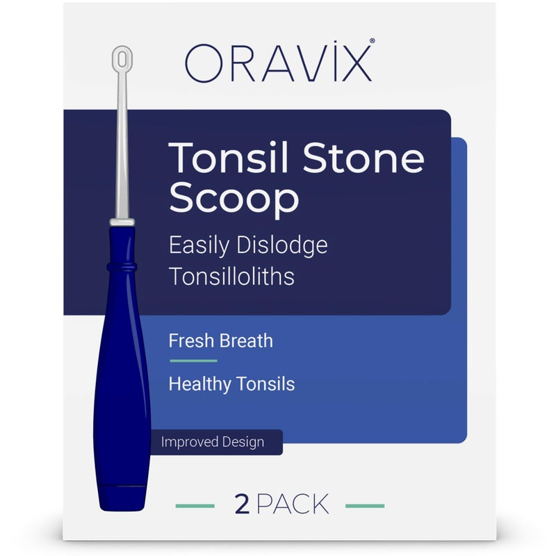 ORAVIX Oravix Tonsil Stone Remover Fight Bad Breath Easily Navigate Tonsil Crypts Tonsil Stone Removal Tool with 3 Nozzles LED Light Tonsil Cleaner Tonsil Stones Removal at Home 2 Pack Curettage Pick 