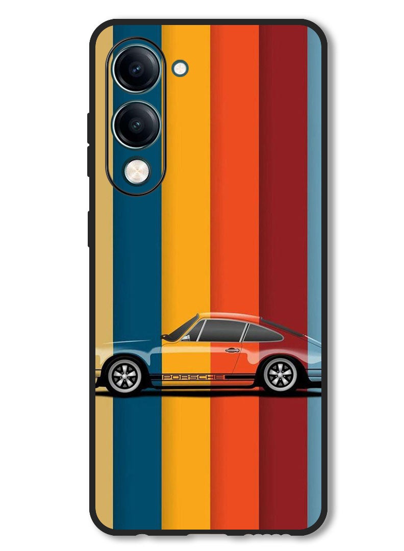 Theodor Case Compatible with Vivo Y29s Protection Shockproof Bumper Cover Vintage Porche - Image 1