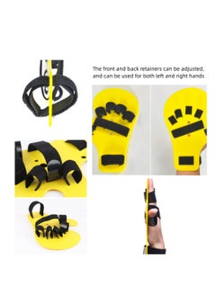 SYOSI Finger Orthotics Fingerboard Stroke Hand Splint for Assisted Rehabilitation Adjustable Size Prevent Finger Flexion and Deformation Suitable for both left right hands Yellow  - Image 3