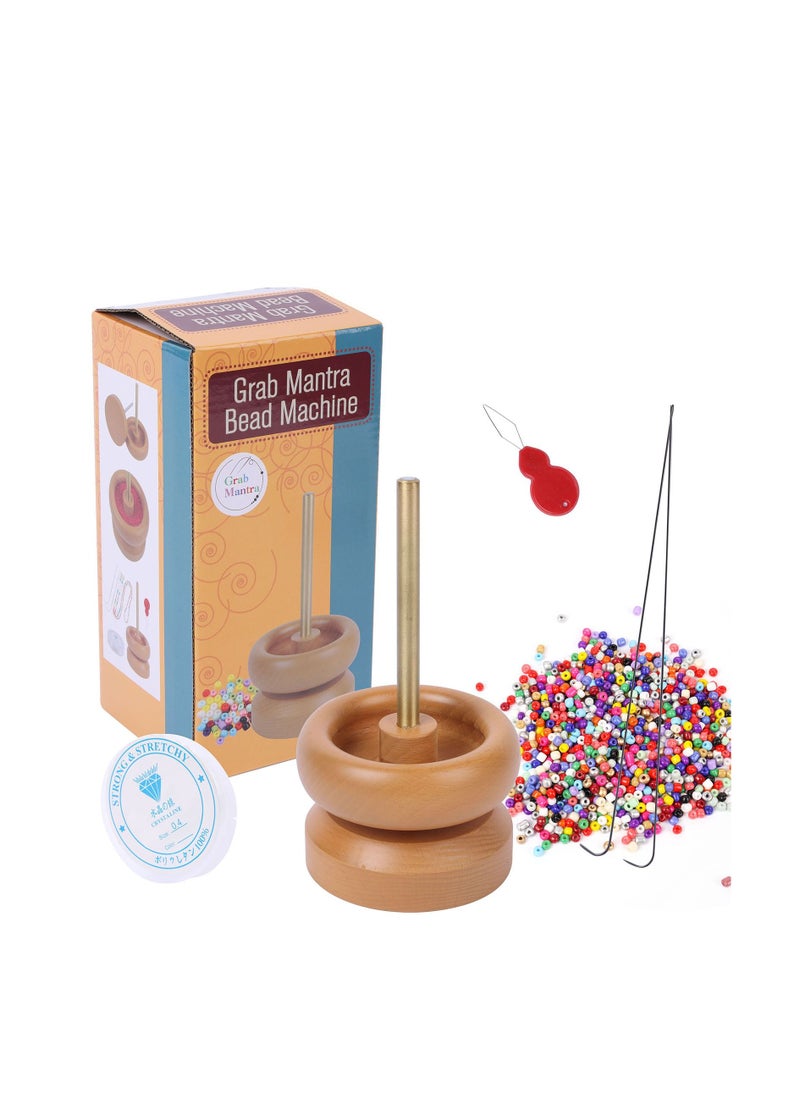 Grab Mantra - Wooden Bead Spin Loader 2 Pieces Long Beading Needles For Craft Stringing Quickly (Pin Color May Vary) - Image 1