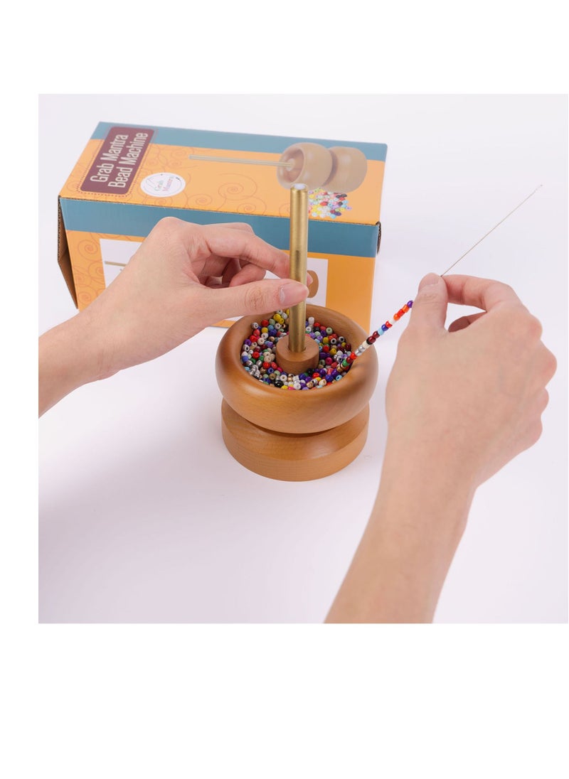 Grab Mantra - Wooden Bead Spin Loader 2 Pieces Long Beading Needles For Craft Stringing Quickly (Pin Color May Vary) - Image 1