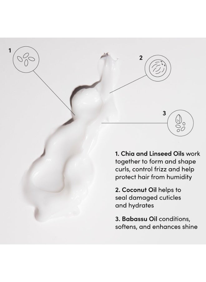 Ouai كريم تجعيد الشعر من OUAI - كريم تحديد تجعيد الشعر لتجعيدات رطبة ولامعة - زيت الباباسو وجوز الهند وزيت بذور الكتان وبذور الشيا - منتجات خالية من البارابين والفثالات والكبريتات والسيليكون للشعر المجعد (8 أونصة سائلة) - Image 4