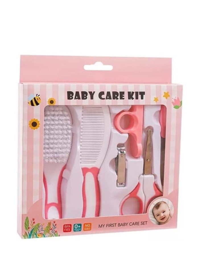 Generic Pedicure and child care kit, 6 pieces, clippers, file, scissors, scissor cover, hair brush and comb  - Image 4